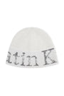Matin Kim Cracked Logo Light Bucket Beanie — Ivory