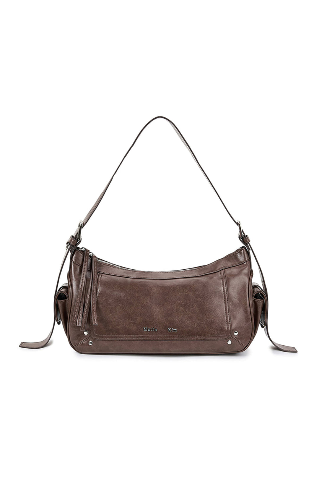 Matin Kim Rivet Point Quad Shoulder Bag — Charcoal