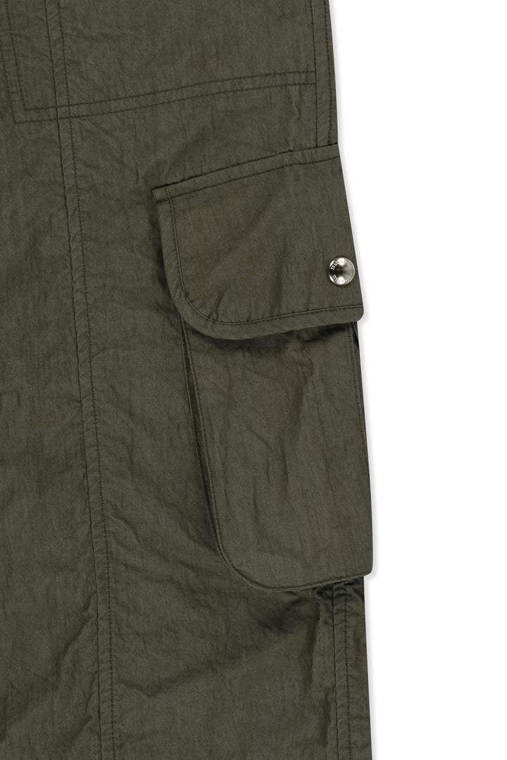 Matin Kim Crinkle Capri Pants — Khaki