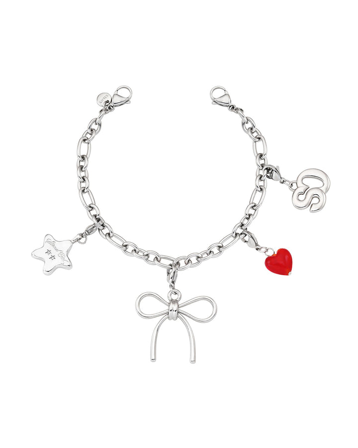 Stand Oil Memory Link Chain Bag Charm — Silver