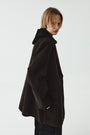 KIMMATIN Overfit Midi Double Coat — Brown