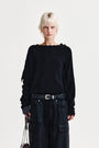 Matin Kim Weaving Long Sleeve Top — Black