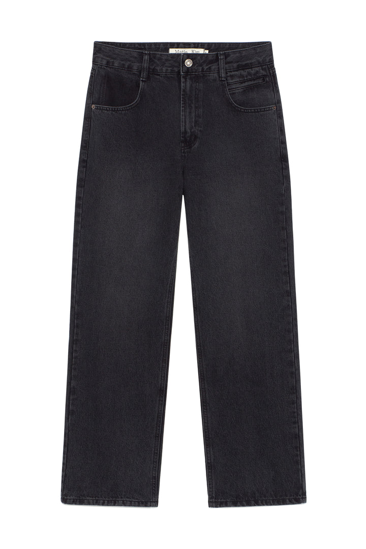 Matin Kim Pocket Washed Point Denim — Black