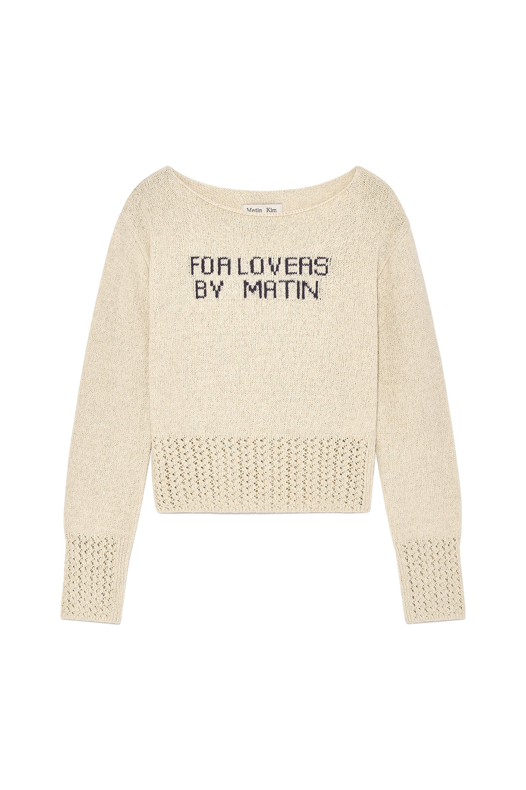 Matin Kim Punching Point Pullover — Ivory