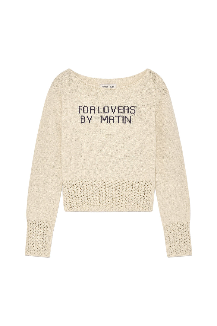 Matin Kim Punching Point Pullover — Ivory