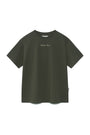 Matin Kim Embroidery Small Logo Oversize Top — Khaki