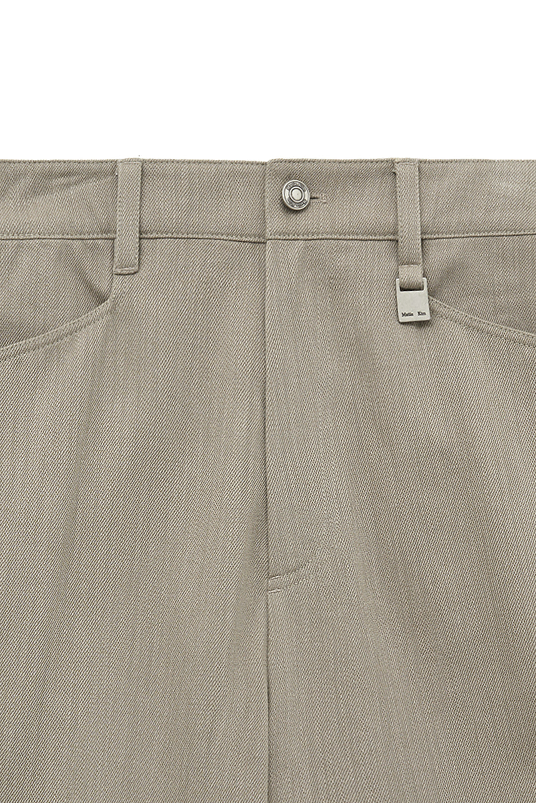 Matin Kim Big Pocket Two-Tone Wide Pants — Beige