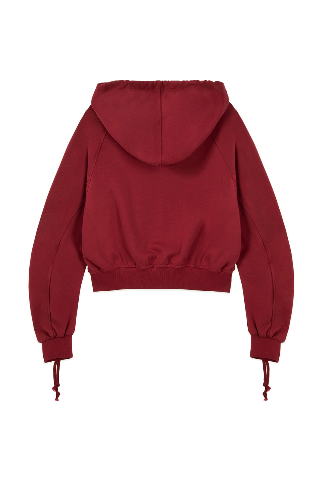 Matin Kim Sleeve String Detail Zip Hoody — Red