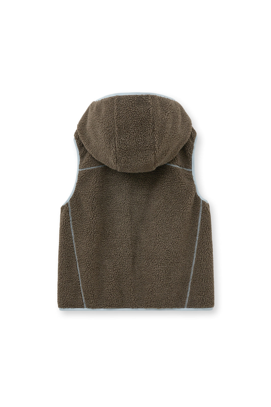 Matin Kim Fleece Hoody Vest in Dark — Brown