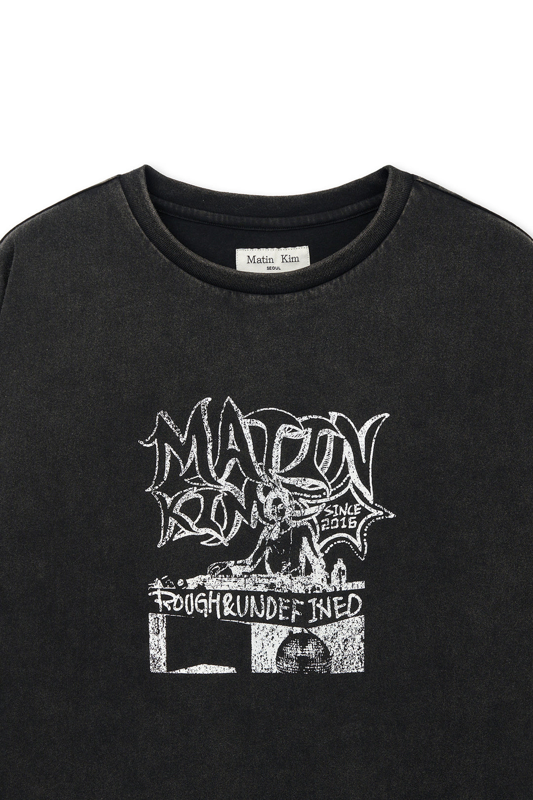 Matin Kim Vintage Graffiti Artwork Top — Black