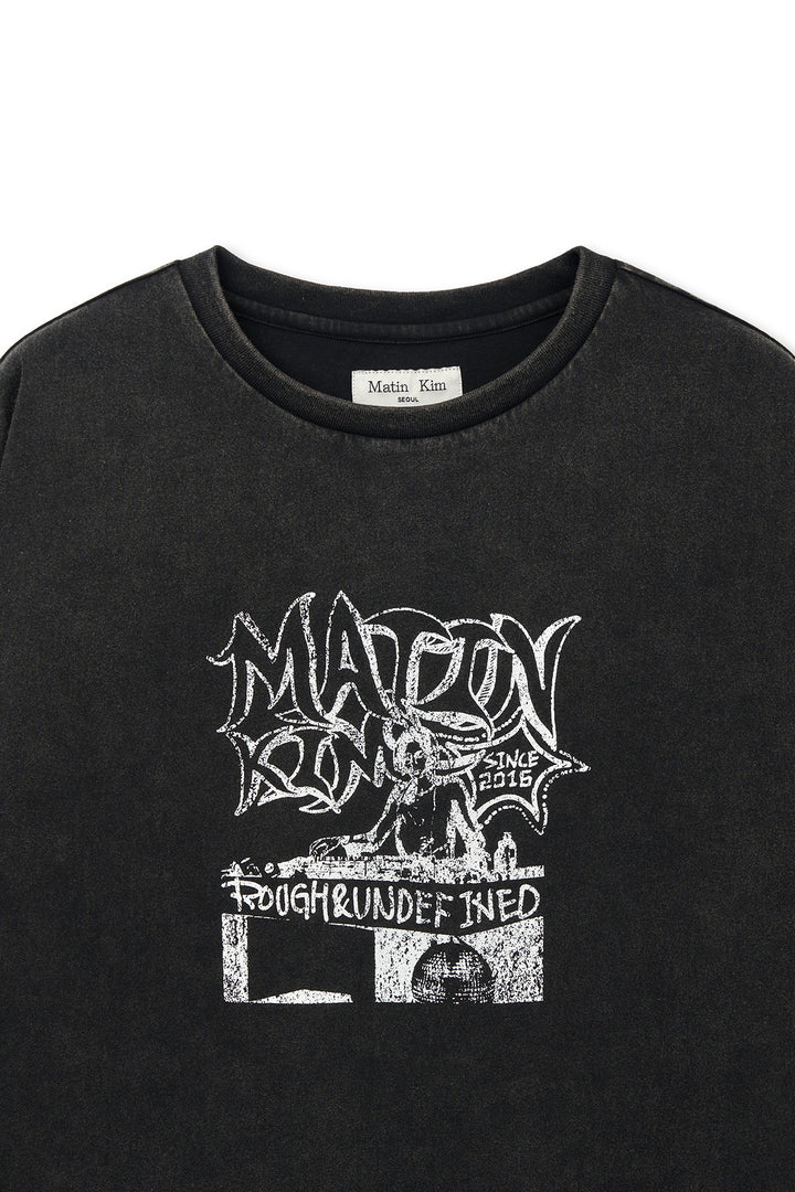 Matin Kim Vintage Graffiti Artwork Top — Black