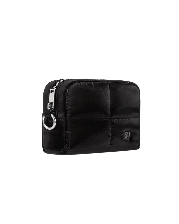 Stand Oil Bubble Pouch — Quilted Nylon Mini — Black