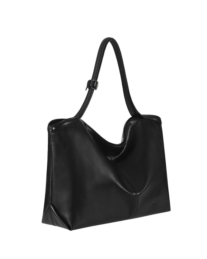 Stand Oil Limber Bag — Slouchy Shoulder Tote — Black