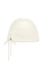 Matin Kim Ribbon Tie Knit Beanie — Ivory