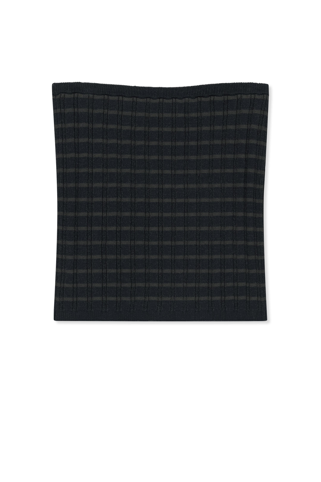 Matin Kim Stripe Knit Tube Top — Navy blue