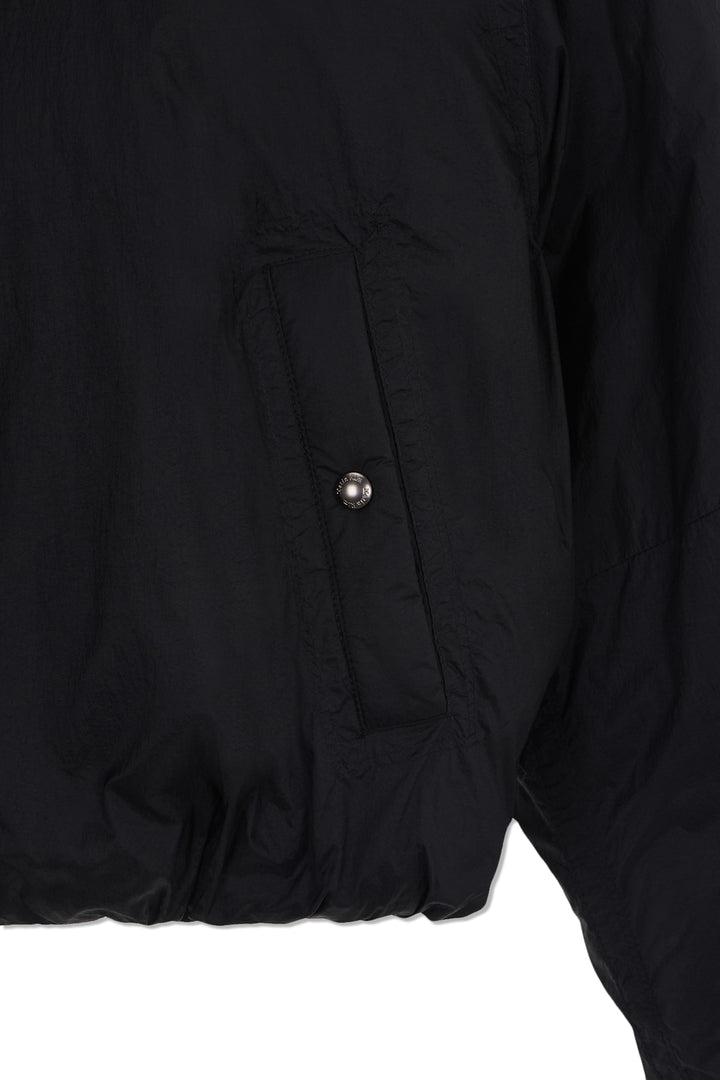 Matin Kim Back Logo Hoody Short Down Jumper — Black