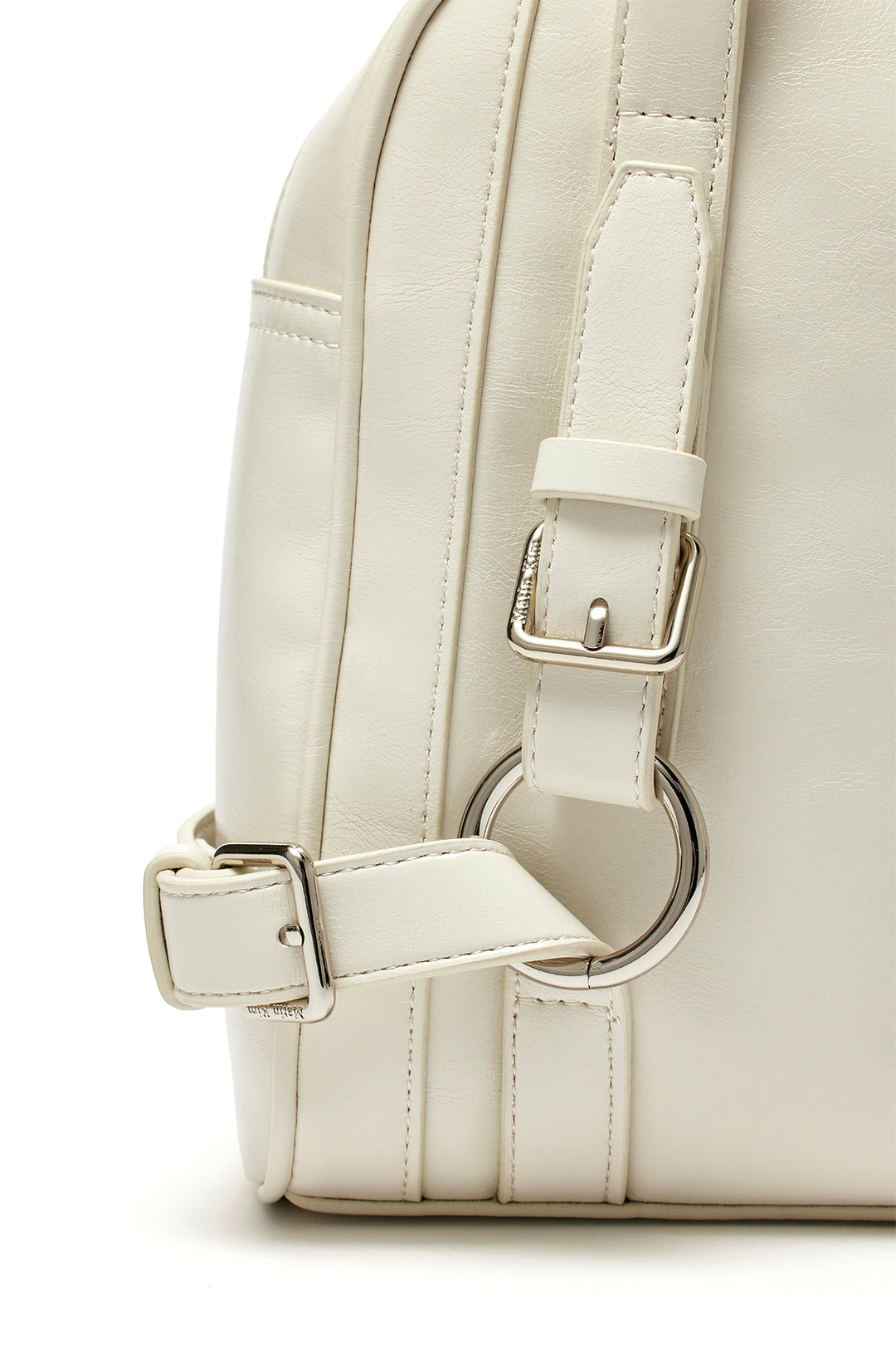 Matin Kim Biker Detail Square Shoulder Bag — Ivory