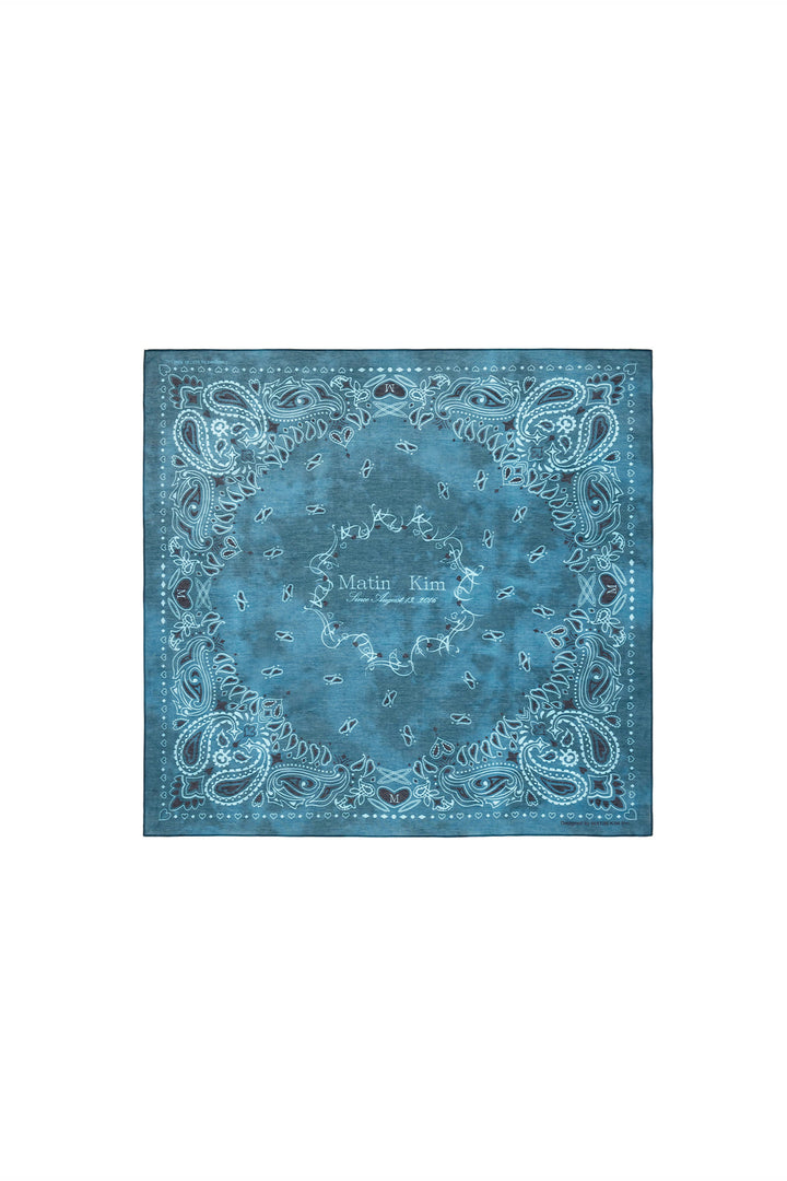 Matin Kim Vintage Printed Bandana — Navy blue