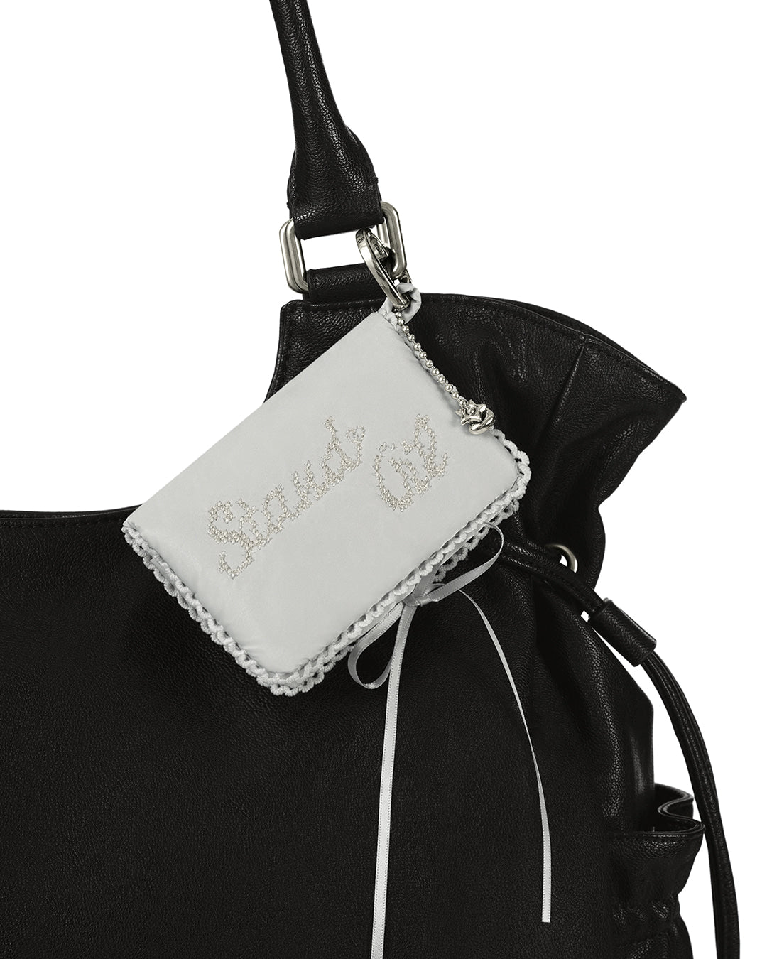 Stand Oil Memory Fluffy Keyring — Silver