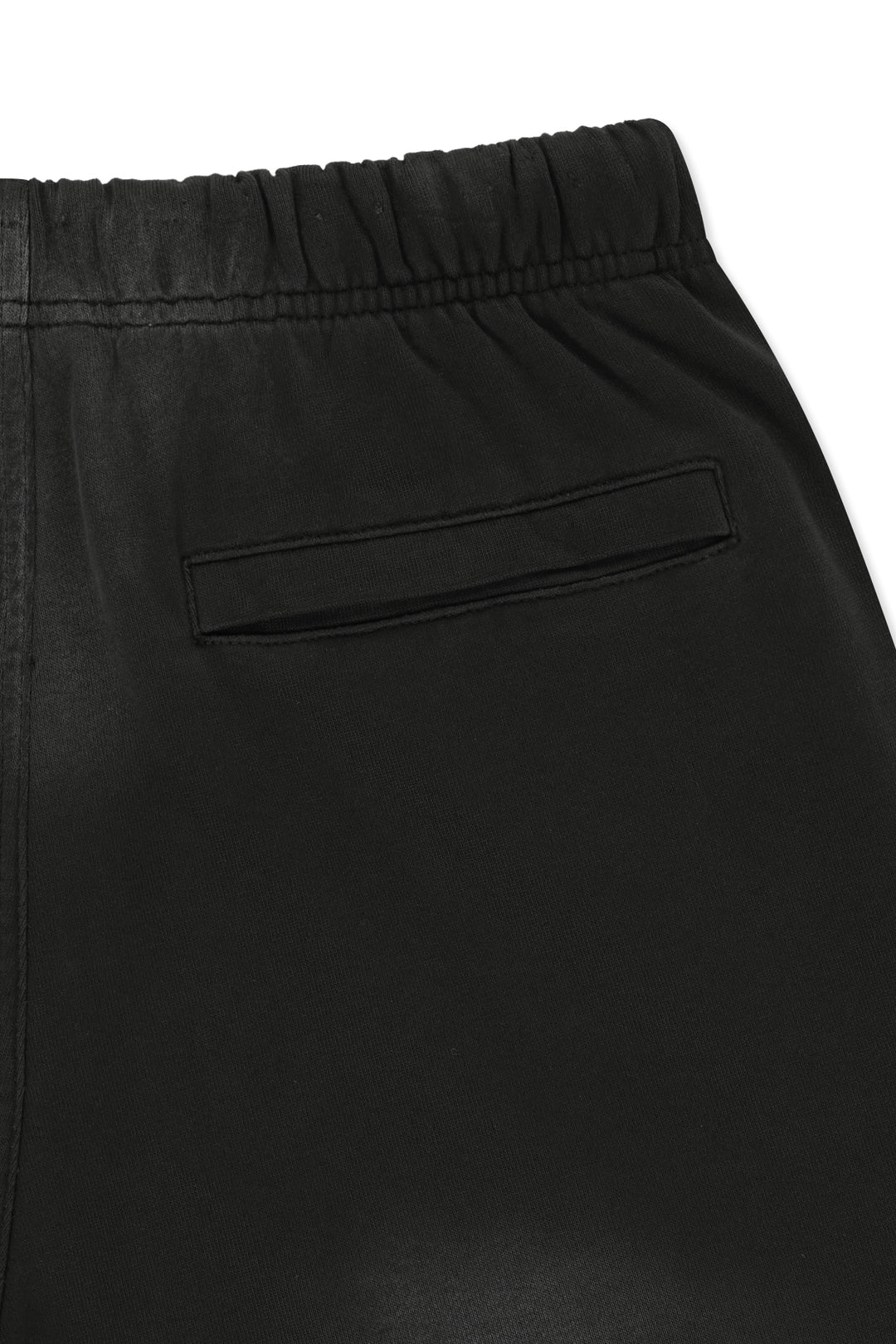 Matin Kim Vintage Washed Terry Cargo Shorts — Black