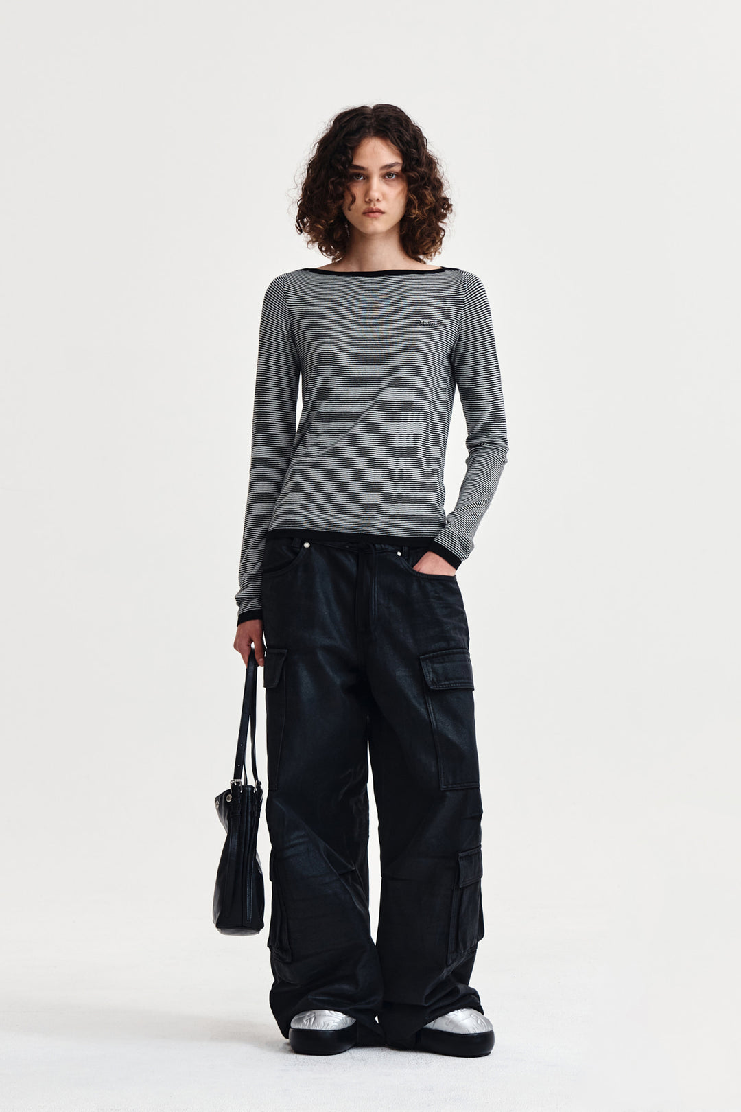 Matin Kim Essential Boat Neck Knit — Black