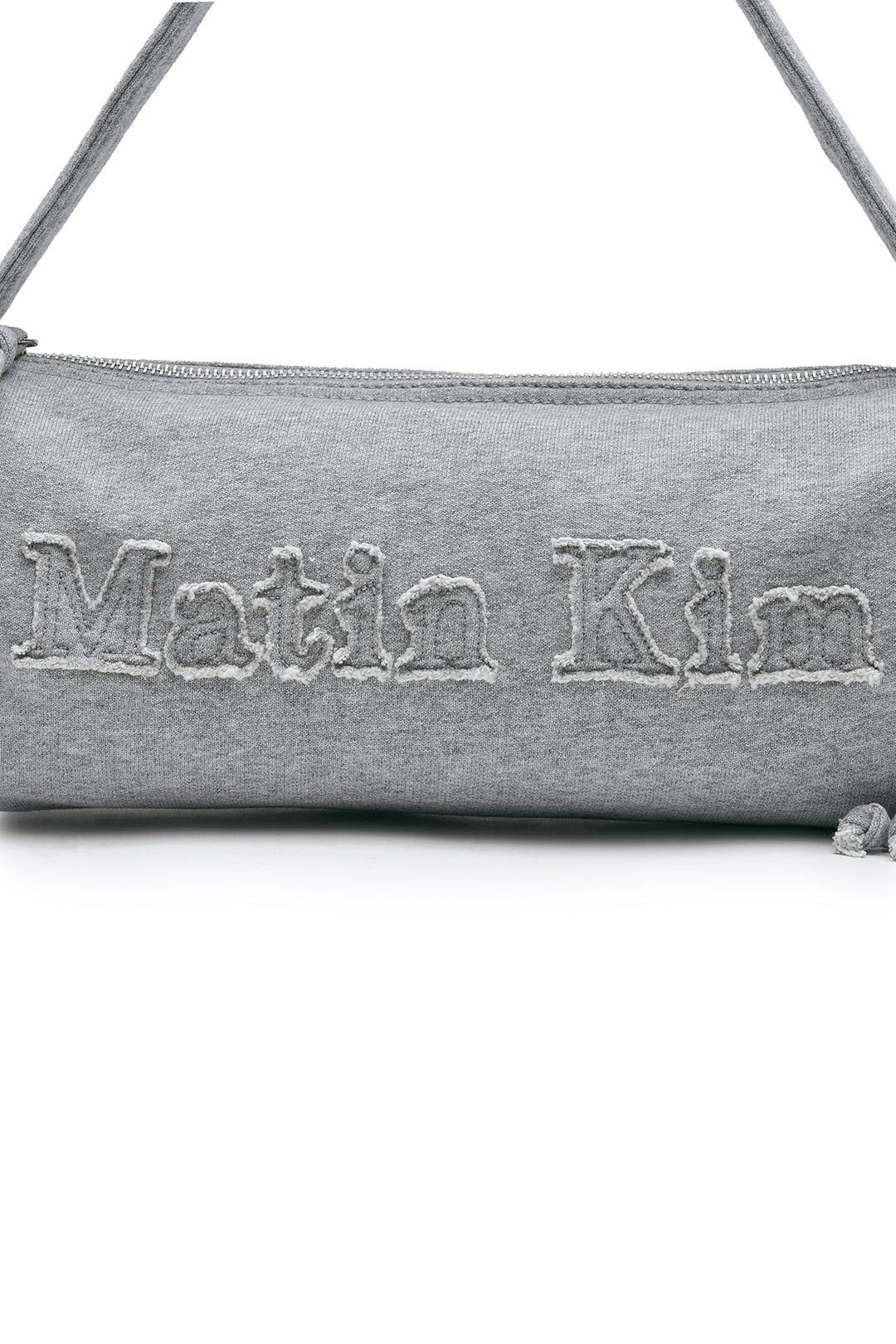 Matin Kim Applique Logo Jersey Duffle Bag — Gray