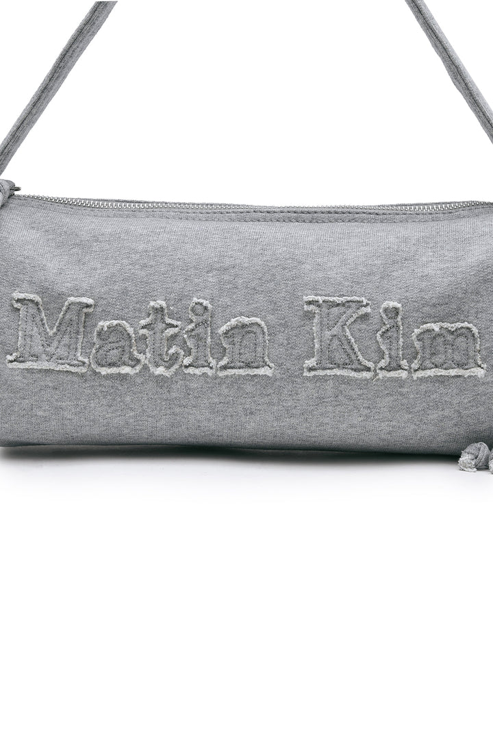 Matin Kim Applique Logo Jersey Duffle Bag — Gray