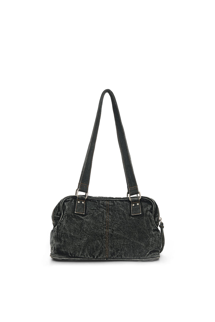 Matin Kim Dust Denim One Pocket Shoulder Bag — Black