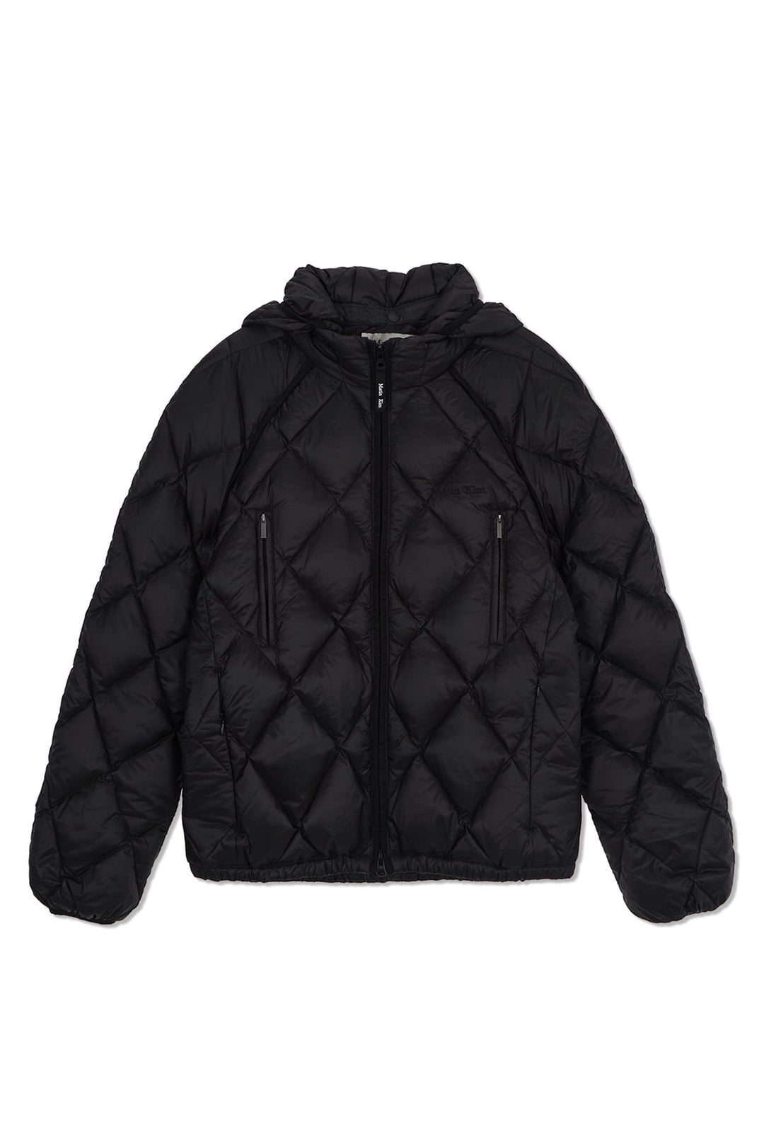 Matin Kim Quilting Hoody Lightweight Jumper — Black