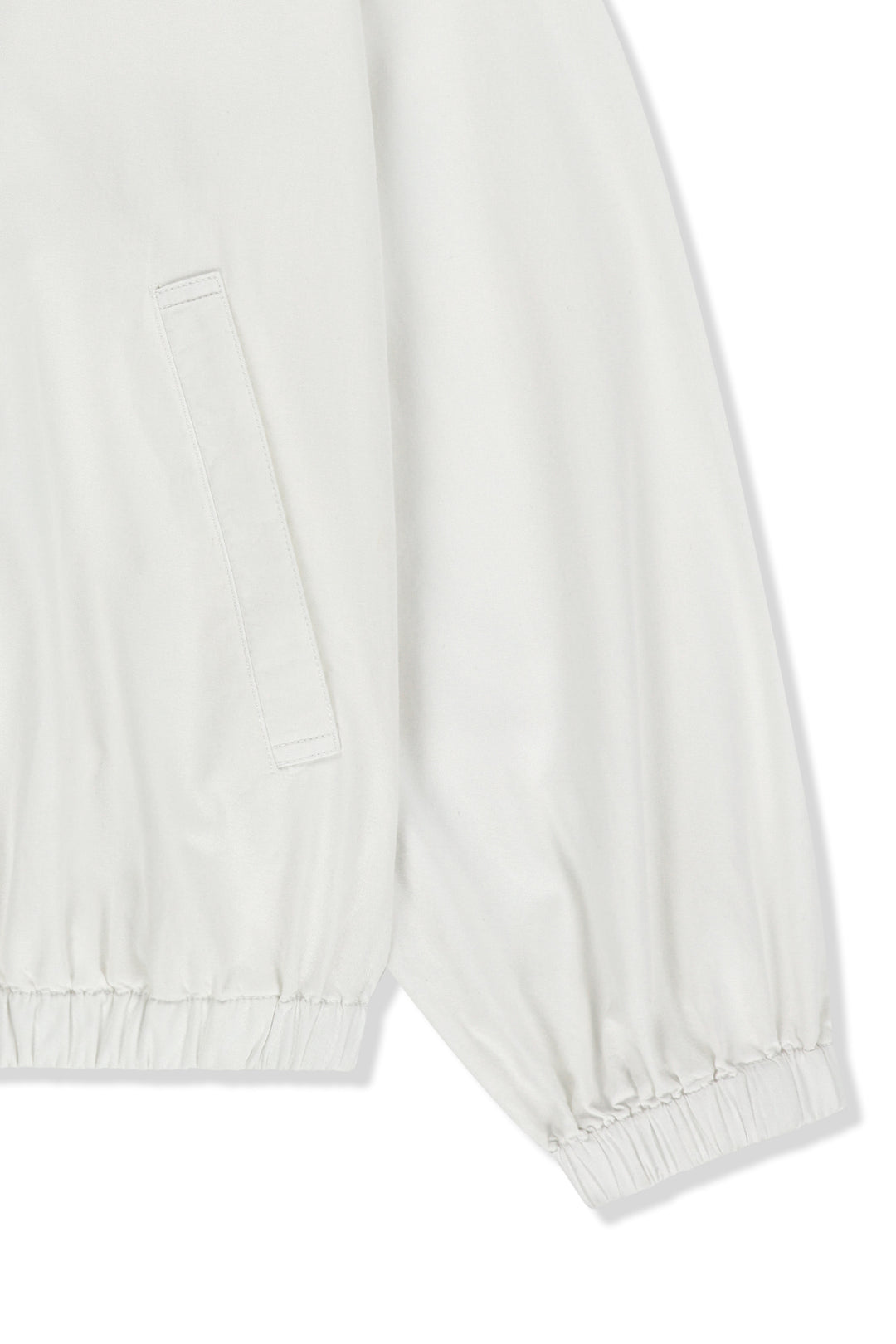 Matin Kim Small Logo Cotton Zip Up Jumper — White