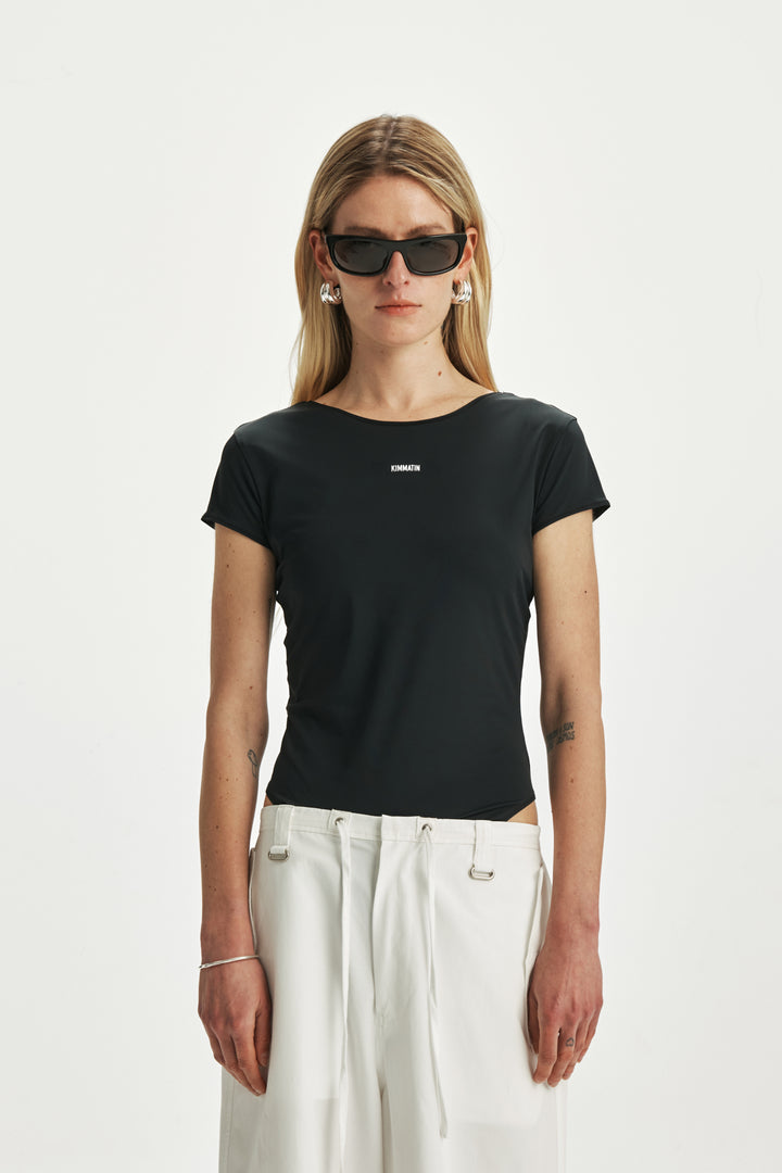 KIMMATIN Stretch Slimfit Bodysuit — Black