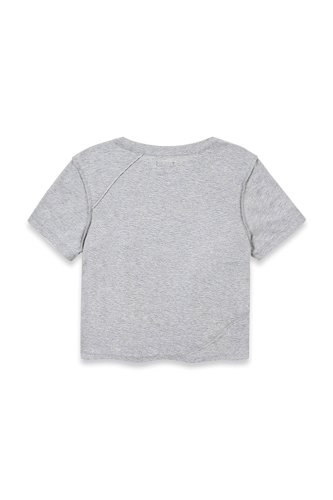 Matin Kim Diagonal Logo Reversible Crop Top — Gray