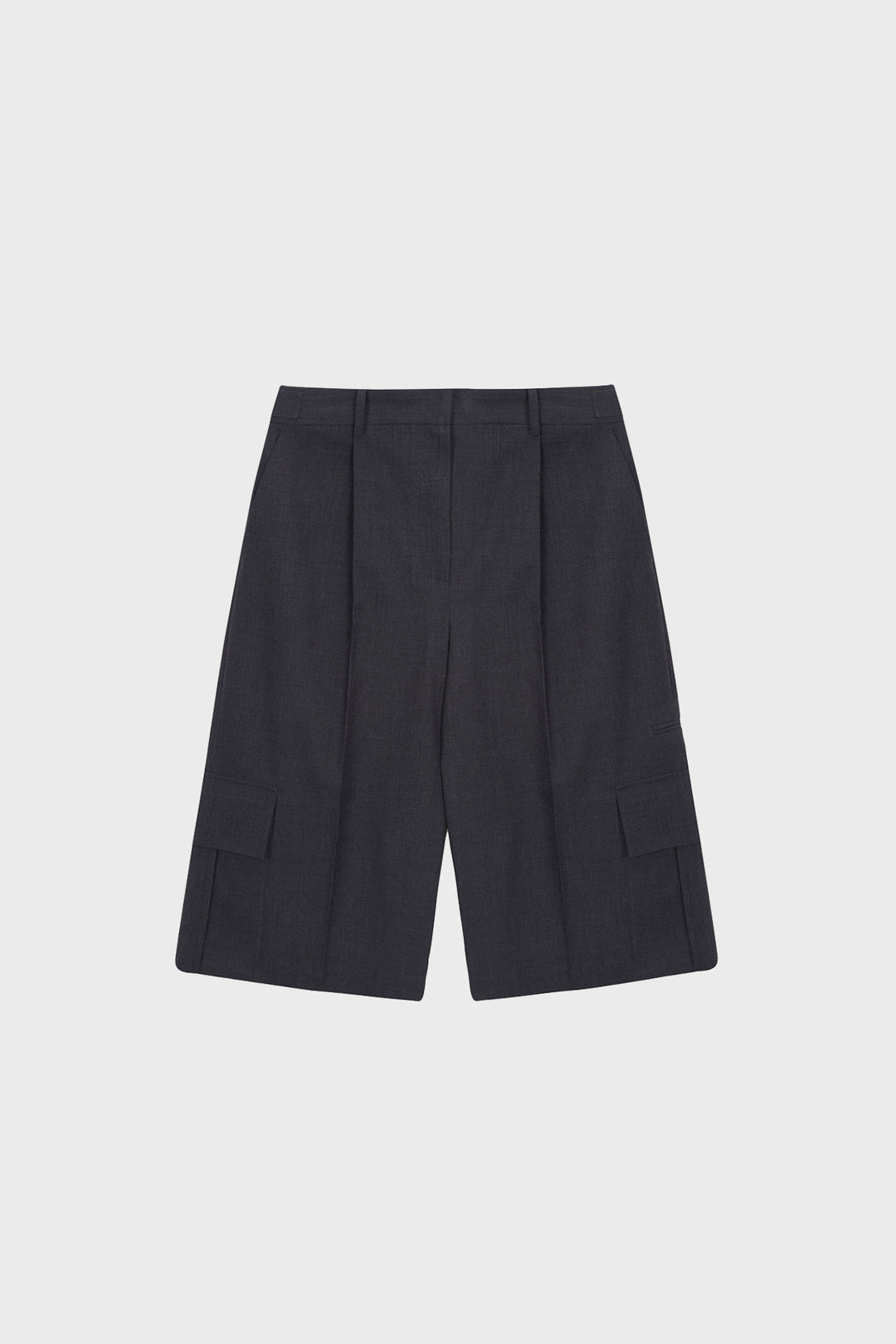 KIMMATIN Cargo Detail Bermuda Shorts — Charcoal
