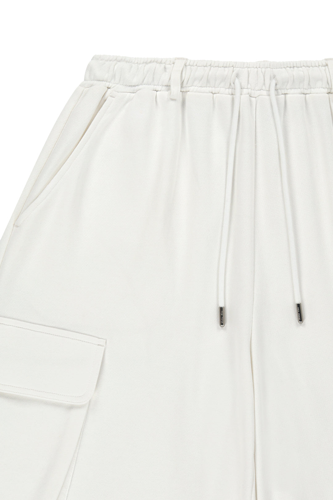 Matin Kim Terry Utility Pocket Bermuda — White
