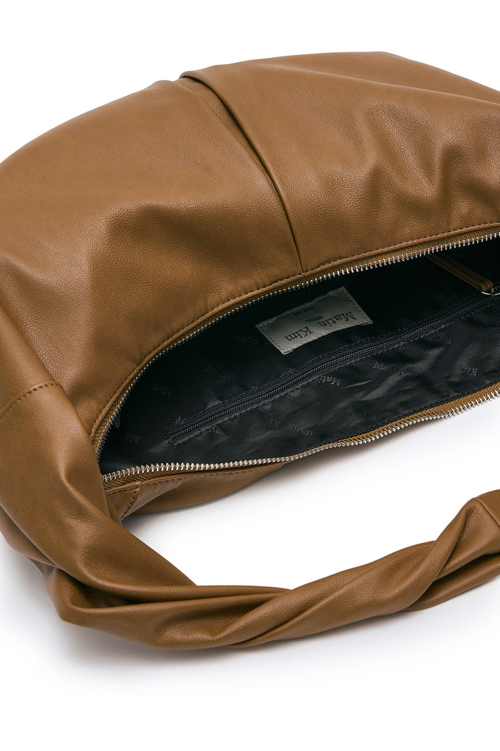 Matin Kim Twist Handle Small Hobo Bag — Brown