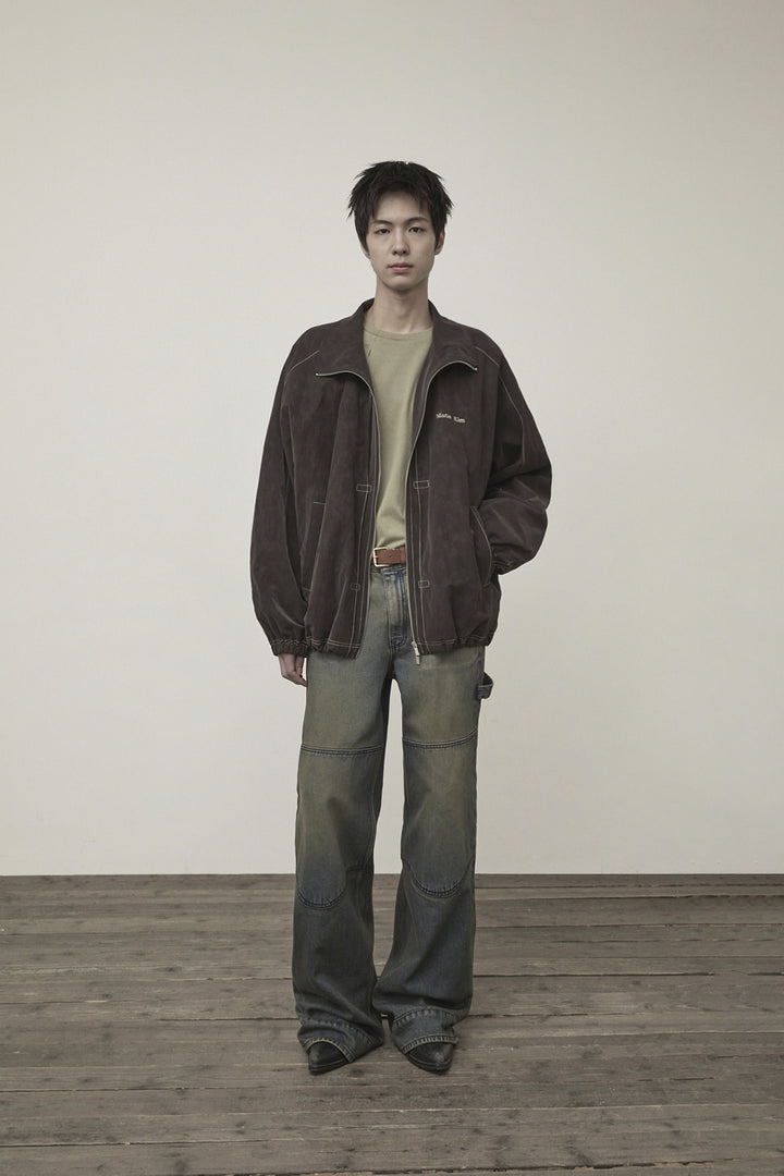 Matin Kim Stitch Point High Neck Jumper — Brown