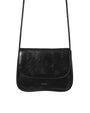 Stand Oil Cookie Bag — Glossy Shoulder Crossbody — Black