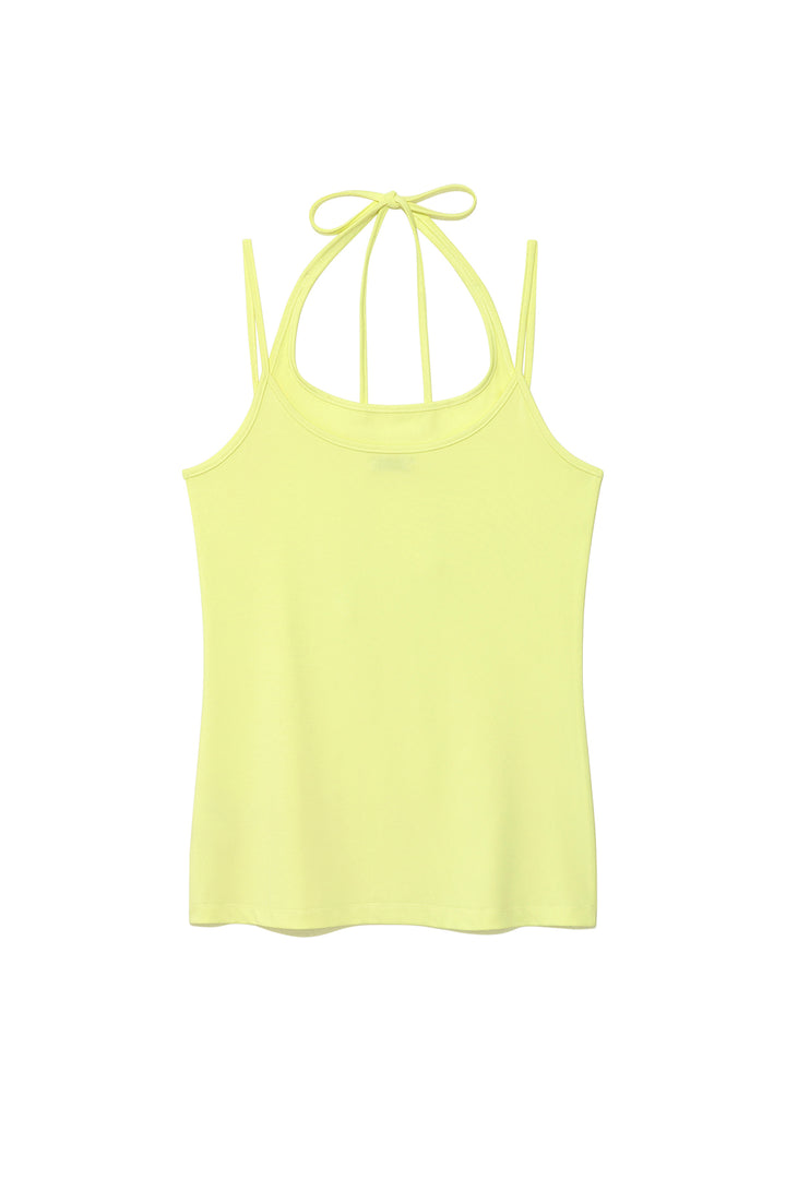 Matin Kim String Halter Neck Tank Top — Yellow