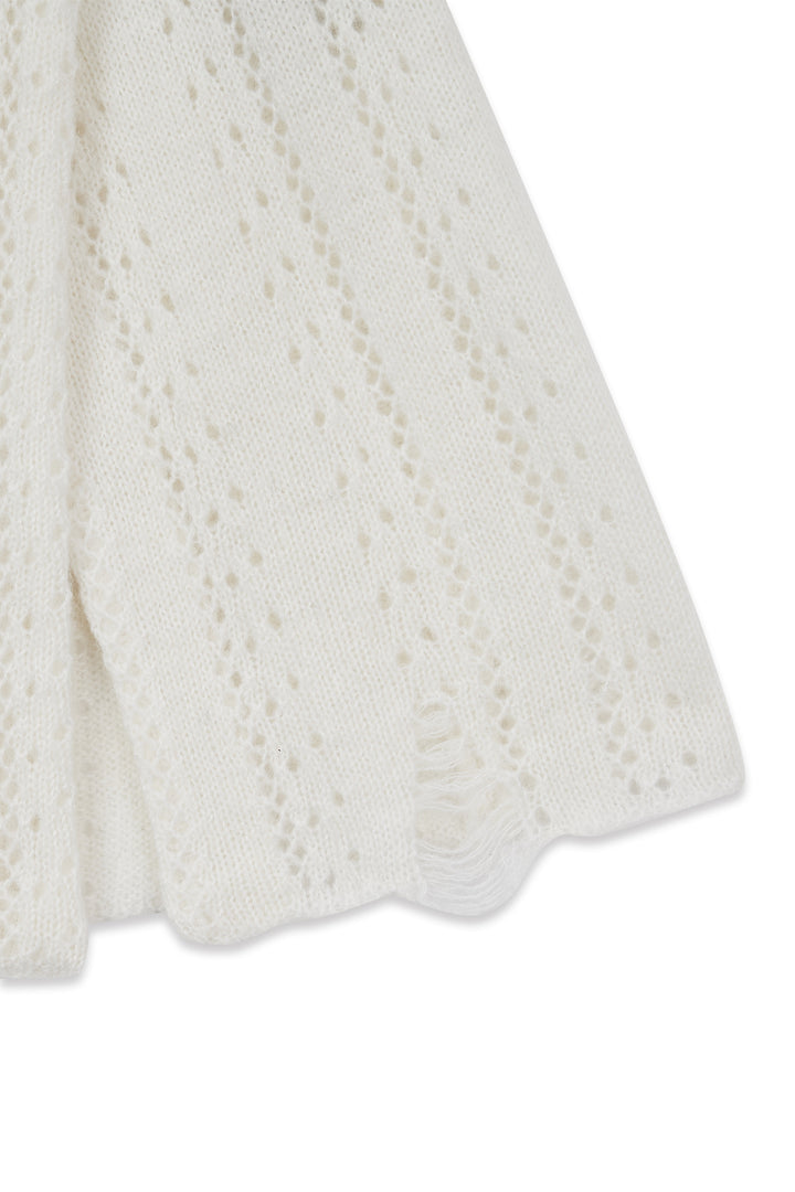 Matin Kim Punching Wrap Mini Skirt — Ivory