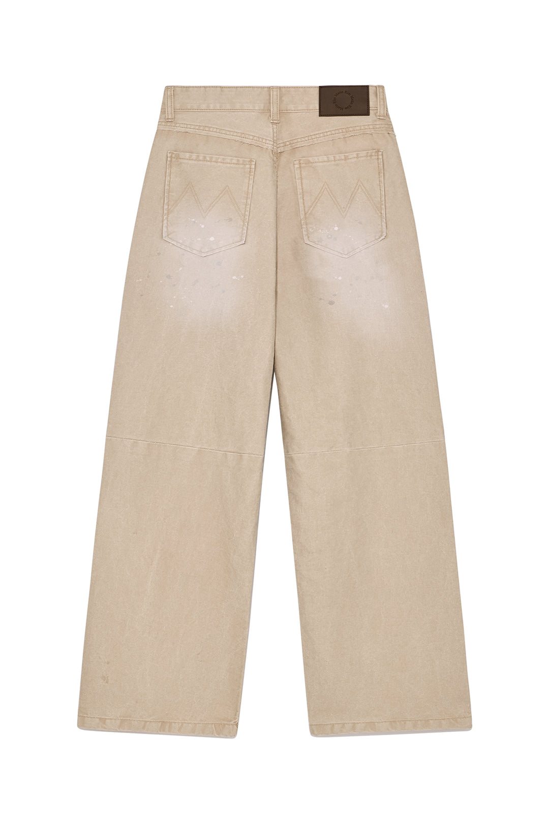 Matin Kim Unbalance Cut Point Vintage Cotton Pants — Beige