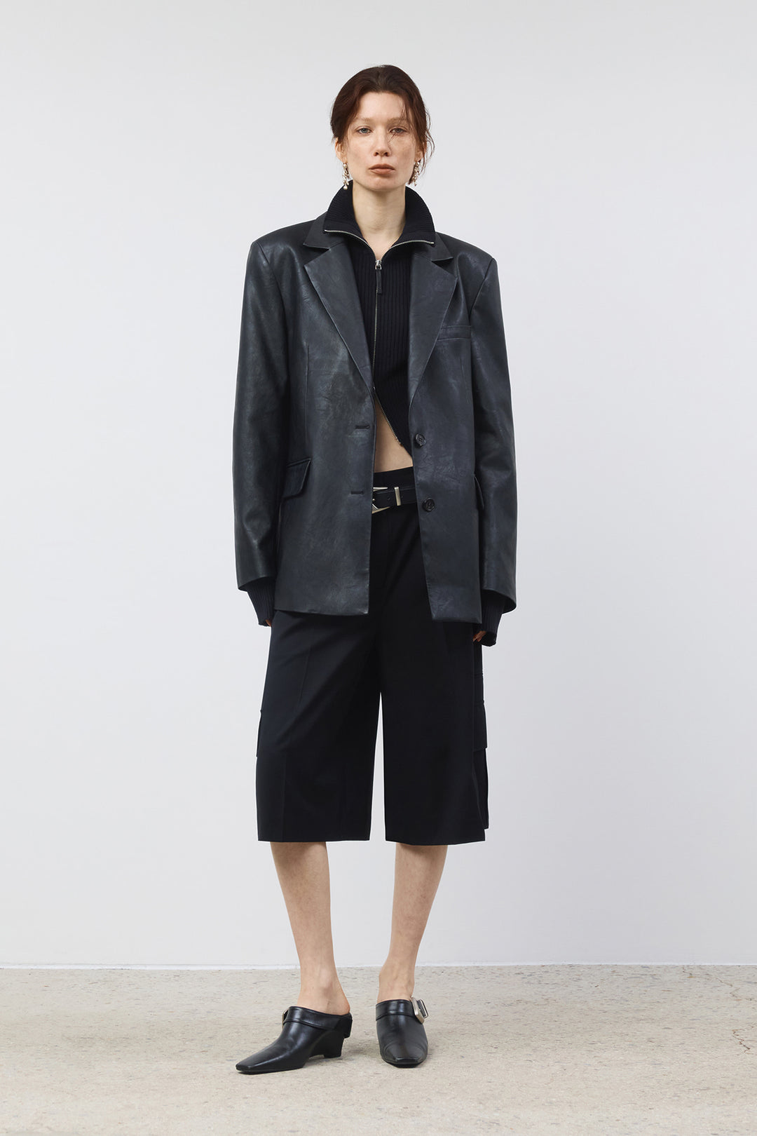 KIMMATIN Cargo Detail Bermuda Shorts — Black