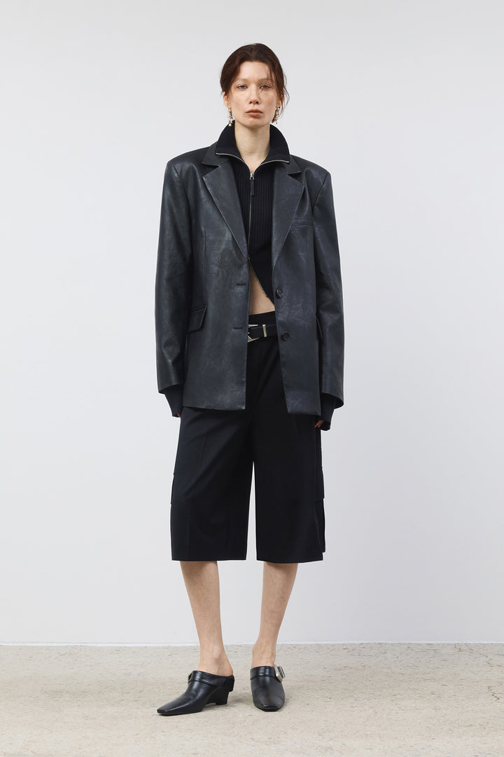 KIMMATIN Cargo Detail Bermuda Shorts — Black