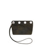 Stand Oil Loop Eyelet Pouch — Square Keychain Bag — Washed Brown