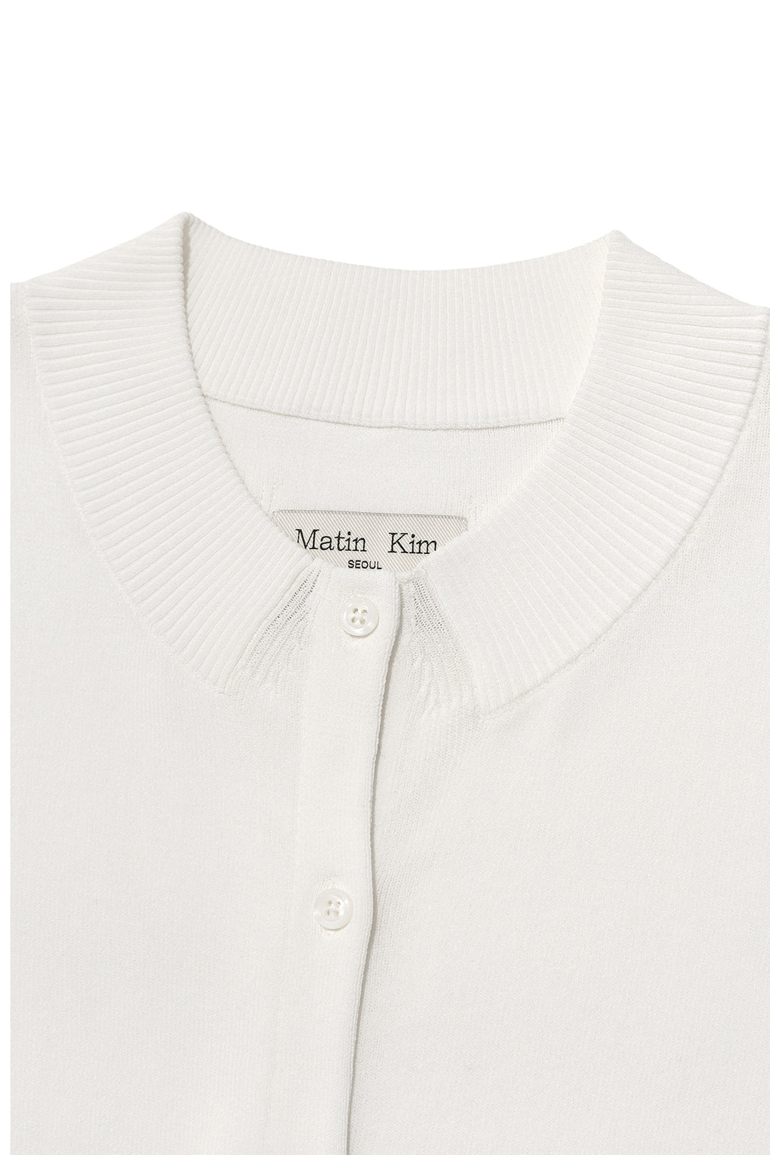 Matin Kim Pocket Point Half Cardigan — Ivory