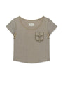 Matin Kim Pocket Point Slim Fit Top — Beige