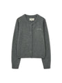 Matin Kim Cashmere Blended Round Knit Cardigan — Gray