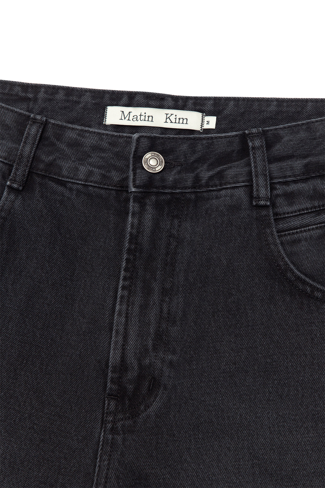 Matin Kim Pocket Washed Point Denim — Black