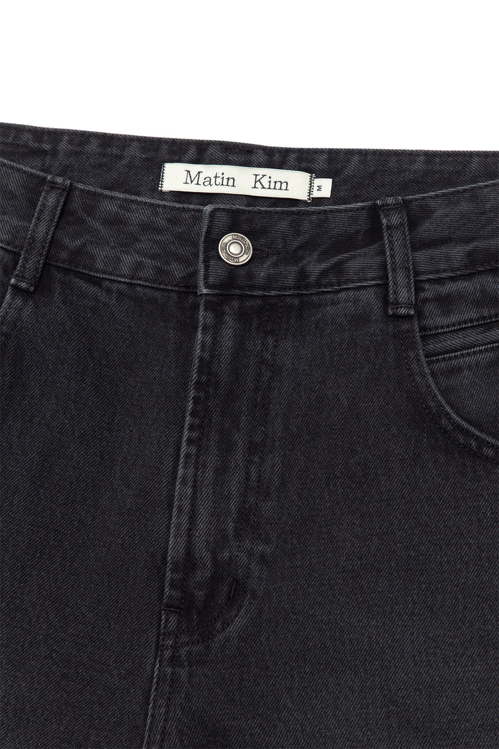 Matin Kim Pocket Washed Point Denim — Black