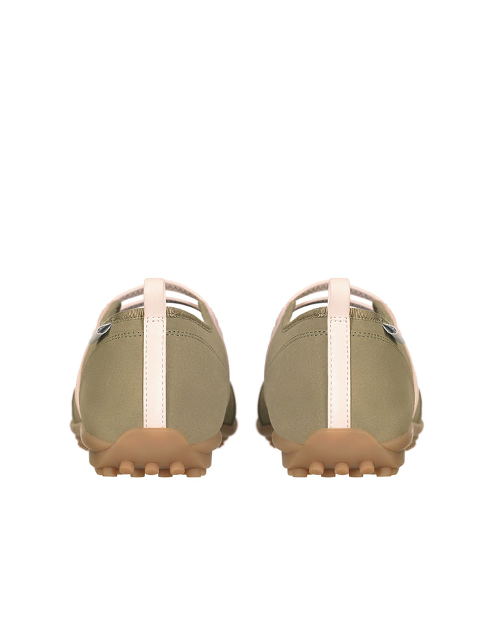 Stand Oil Strap Mary Jane Sneakers — Khaki Combo
