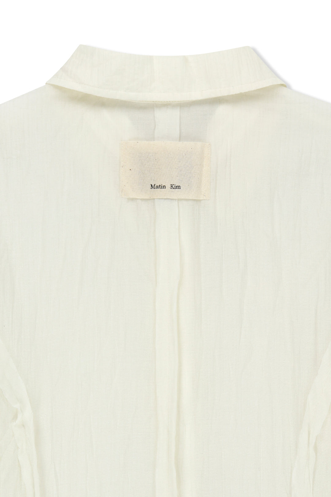 Matin Kim Raw Edge Crinkle Blouse — Cream